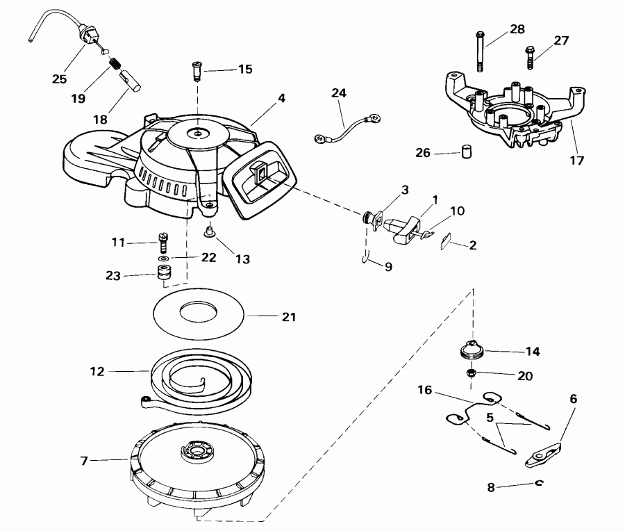 ��������� EVINRUDE E8R4SSB 4-Stroke, Rope Start, Tiller, 15  - wind ������� - wind Starter