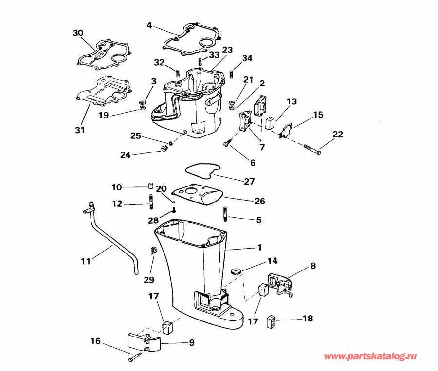  Evinrude E8RVL4SSB 4-Stroke, Rope Start, Tiller,   - haust ������
