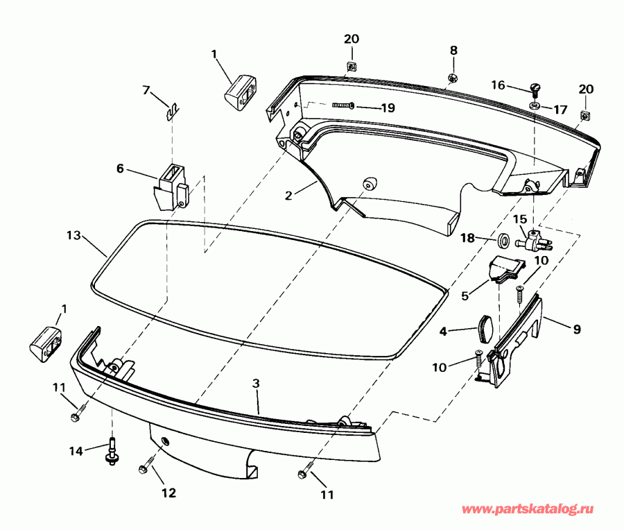��������� ��������� ������� E8WRLSSC Commercial, Rope Start, Tiller,  - wer Engine Cover - wer ������ ��������� (�����)