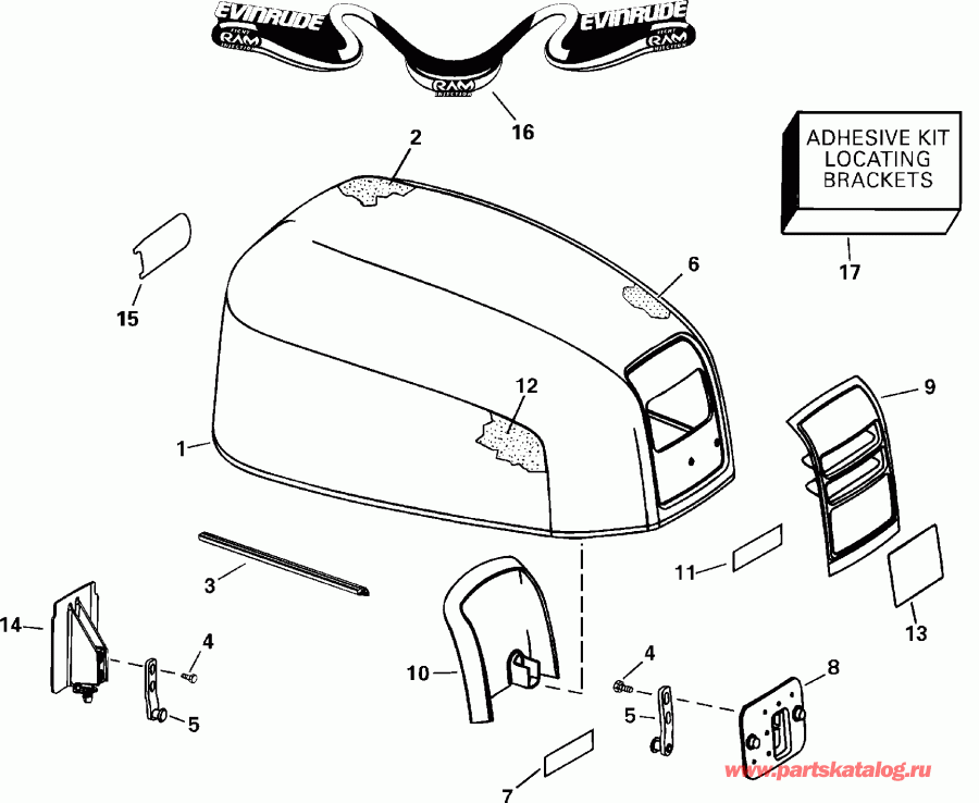  Evinrude E90FPLSSH FFI, Elec Start, TNT, 20 IN. s  - gine ������ / gine Cover