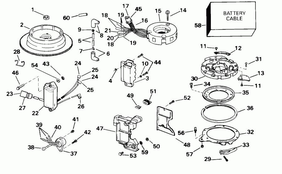 �������� ��������� ����� EVINRUDE SE15BASSB Rope Start, Tiller, 15 IN. sha  - lectric