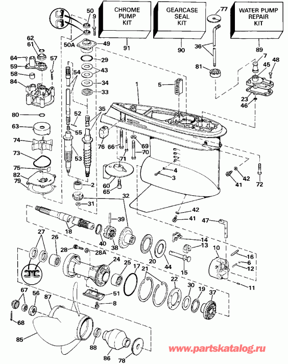 �������� ����� Evinrude E100WTLESM 1990  - arcase Early P����uction - arcase Early Production