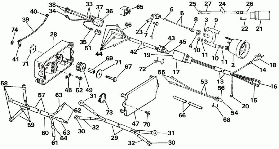 �������� ��������� ����� ������� E100WTLESM 1990  - wer Trim/tilt Electrical / wer Trim / tilt ���������