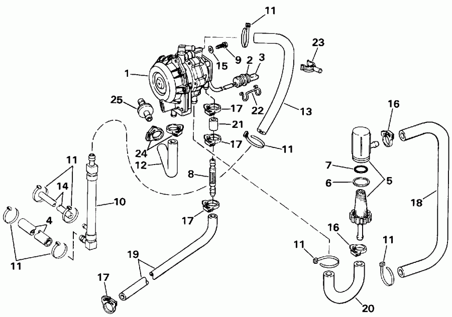 �������� ����� EVINRUDE E100WTLESM 1990  - o2 ����� - o2 Pump
