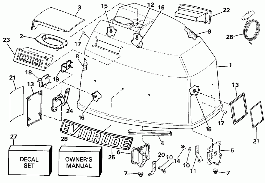 ��������� ����� ������� E115MLESB 1990  - Evinrude - Evinrude