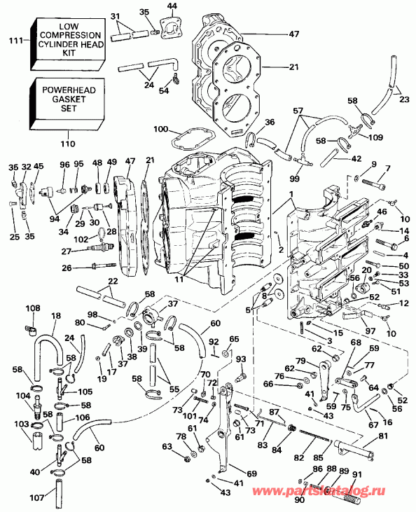 ����� ������� E120TXESB 1990  - linder & ������ ��������� - linder & Crankcase