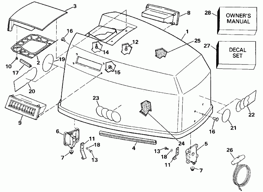 ��������� ��������� Evinrude E125ESXESS 1990  - gine ������