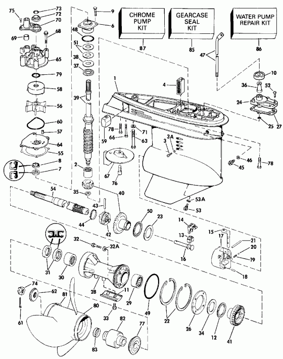 ����� EVINRUDE E125ESXESS 1990  - Esx Models Only - Esx Models Only