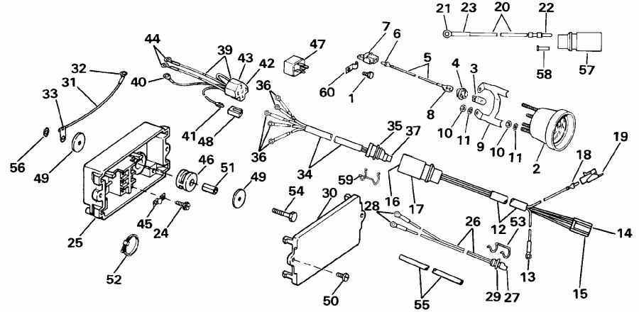 ��������� ����� ������� E125ESXESS 1990  - wer Trim/tilt Electrical / wer Trim / tilt ���������