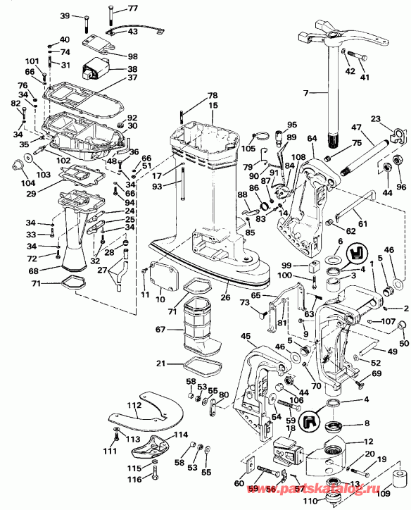  Evinrude E140CXESR 1990  - dsection
