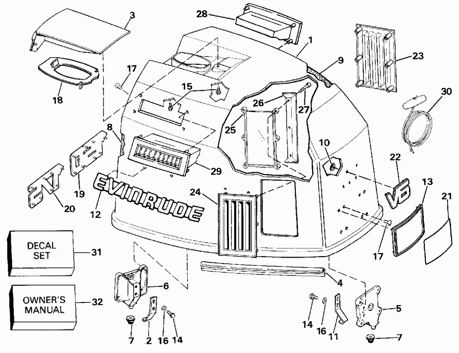 ��������� �������� ����� EVINRUDE E150TLESB 1990  - Evinrude