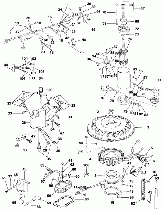 �������� ��������� ����� Evinrude E150TLESB 1990  - 175 Models