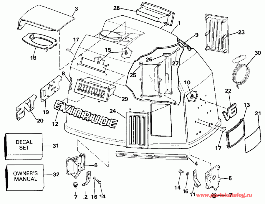 ��������� �������� ����� Evinrude E150TXESB 1990  - Evinrude - Evinrude