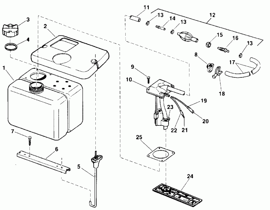 �������� ��������� ����� EVINRUDE E150TXESB 1990  - 1.8 ������ ( P / n 175000 )