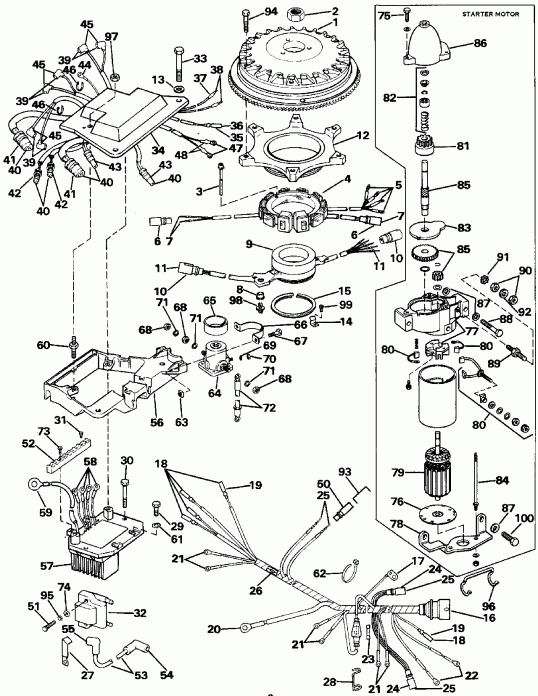 ��������� ����� Evinrude E155WTXESM 1990  - take Manifold / take ���������