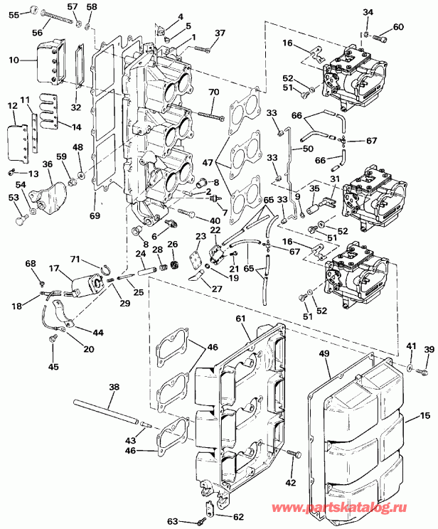  Evinrude E175STLESE 1990  - take Manifold - take ���������