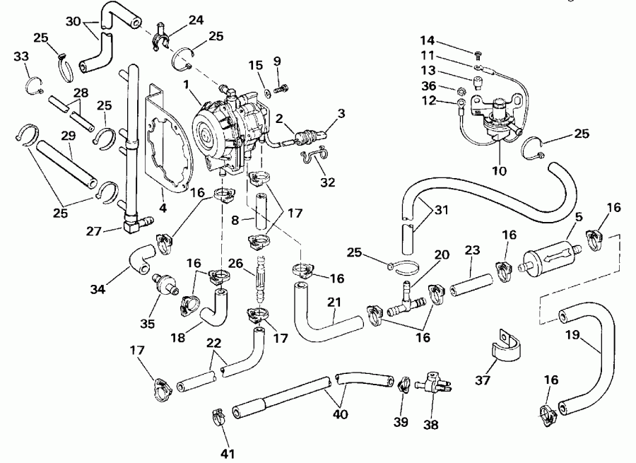 ��������� �������� ����� EVINRUDE E175STLESE 1990  - o2 Pump - o2 �����