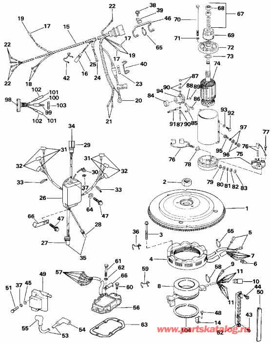 ����� Evinrude E175TXESE 1990  - 150 Models - 150 Models