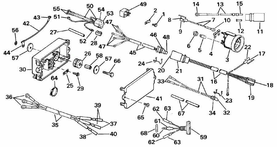  ������� E175TXESE 1990  - wer Trim / tilt ��������� - wer Trim/tilt Electrical