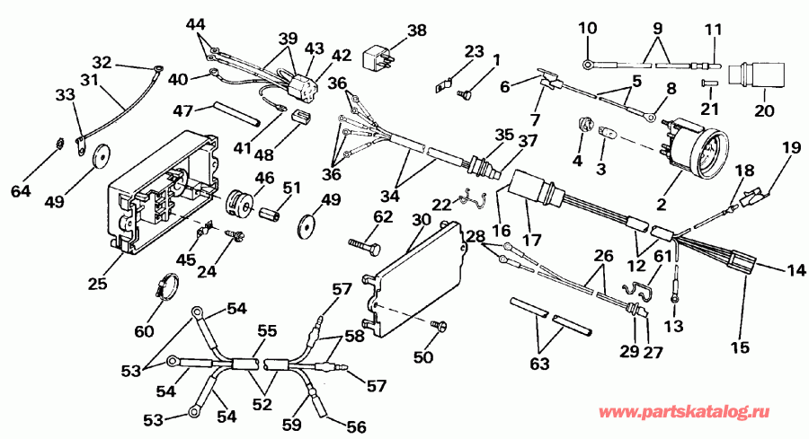 ��������� ��������� Evinrude E185ESXESS 1990  - wer Trim / tilt ��������� - wer Trim/tilt Electrical