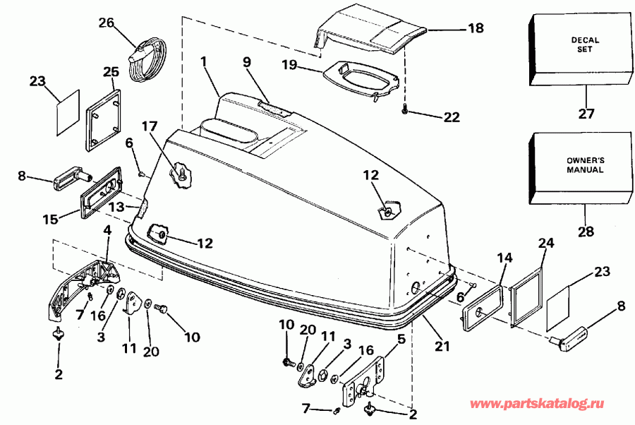 �������� ��������� ����� ������� E225TLESS 1990  - Evinrude - 185 - Evinrude - 185
