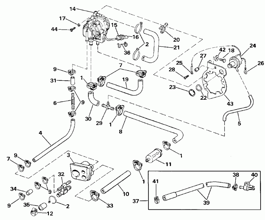 ��������� EVINRUDE E225TLESS 1990  - o2 �����