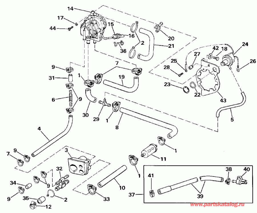 �������� ����� EVINRUDE E225TXESS 1990  - o2 Pump - o2 �����