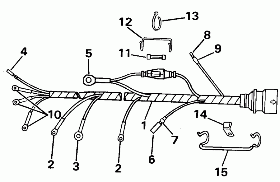 �������� ����� Evinrude E25EESE 1990  - ble Assembly