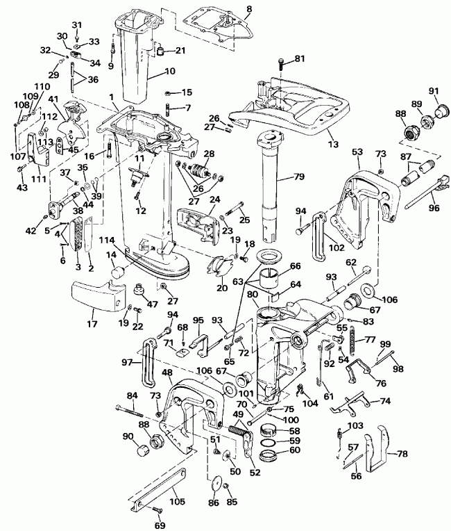  EVINRUDE E25EESE 1990  - dsection / dsection