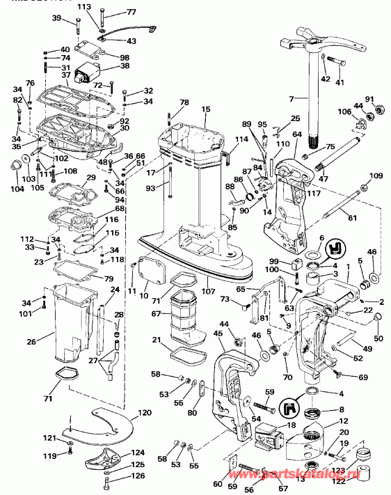  Evinrude E25ELESE 1990  - el Tank
