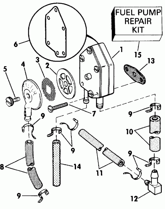 �������� ��������� ����� EVINRUDE E25RLESB 1990  - Early Production - Early P����uction