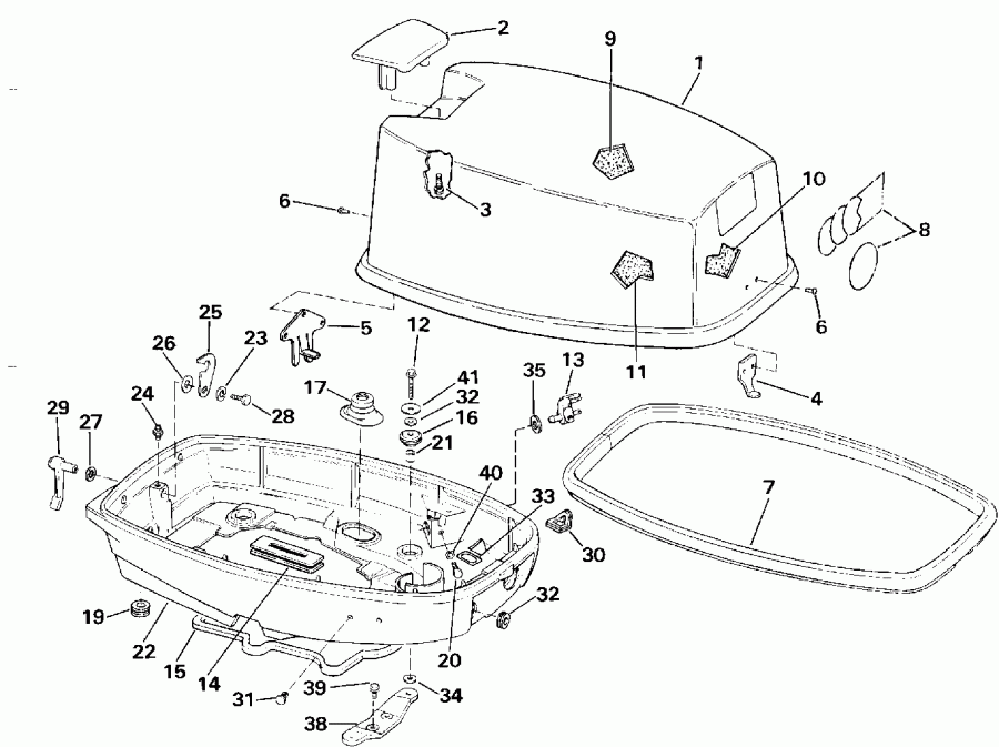   Evinrude E25RWESA 1990  - gine Cover