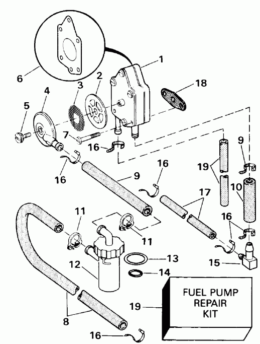 ��������� ��������� EVINRUDE E25RWESA 1990  - Early P����uction / Early Production