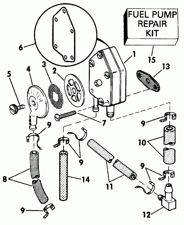 ��������� �������� ����� Evinrude E28ESLESM 1990  - Early P����uction - Early Production