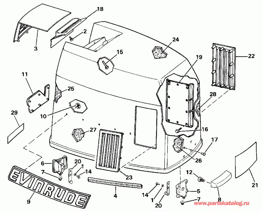��������� ��������� EVINRUDE E300PLESB 1990  - Evinrude 300 Models