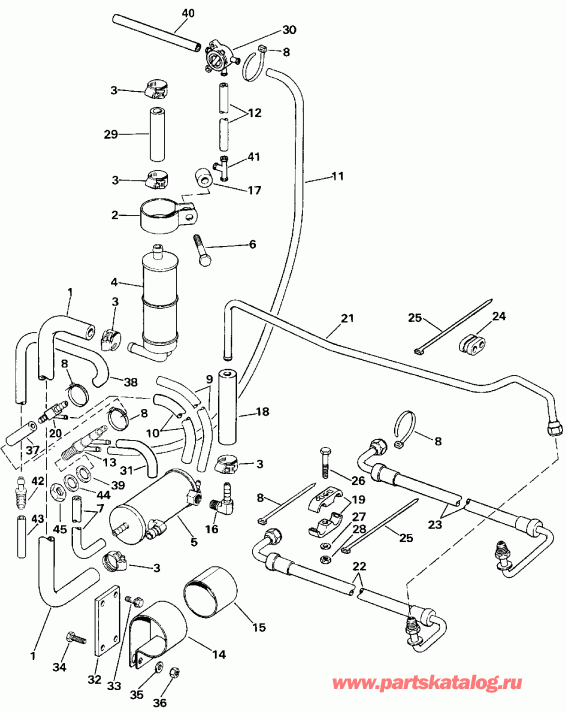 ����� EVINRUDE E300PLESB 1990  - wer Steering Group / wer ������� ������� Gro����