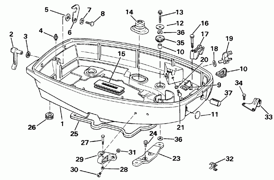 ��������� ����� Evinrude E30EESS 1990  - wer Engine Cover / wer ������ ��������� (�����)