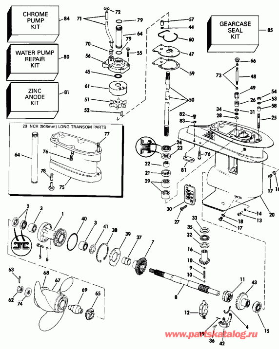 ��������� �������� ����� Evinrude E35RLESS 1990  - arcase