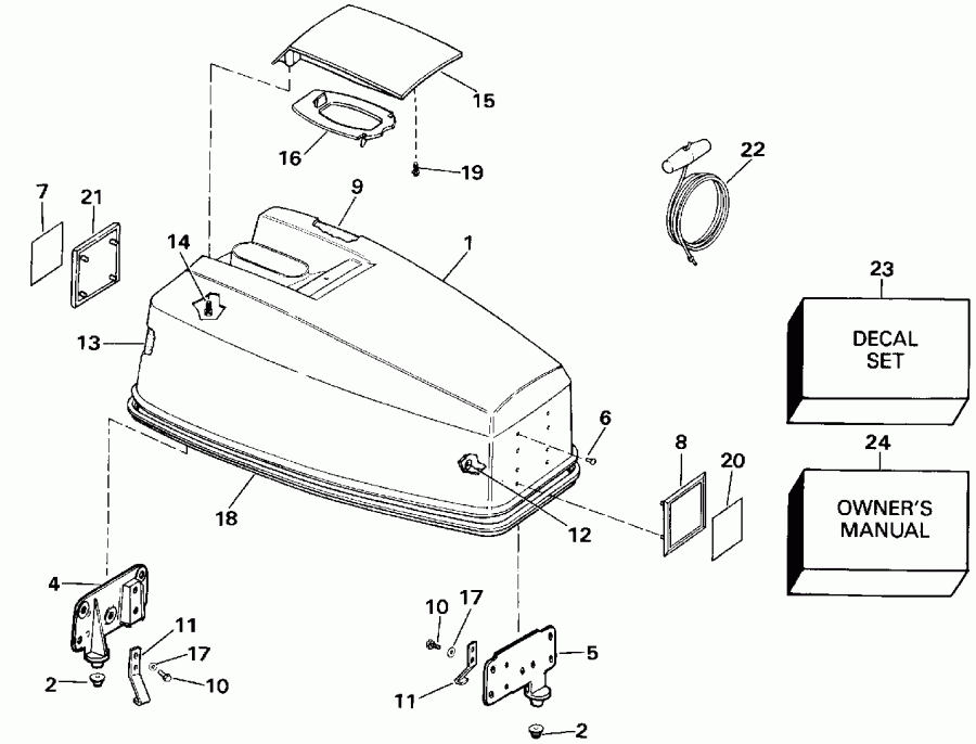����� EVINRUDE E40ELESR 1990  - Johnson 25-40