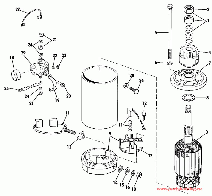 ��������� ����� EVINRUDE E40TLESR 1990  - ectric Starter & Solenoid - ectric ������� & Solenoid