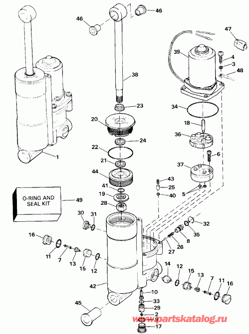 �������� ����� EVINRUDE E40TTLESR 1990  - wer Tilt & Trim - wer Tilt & Trim
