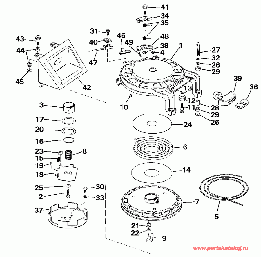 ����� EVINRUDE E40TTLESR 1990  - wind Starter - wind �������