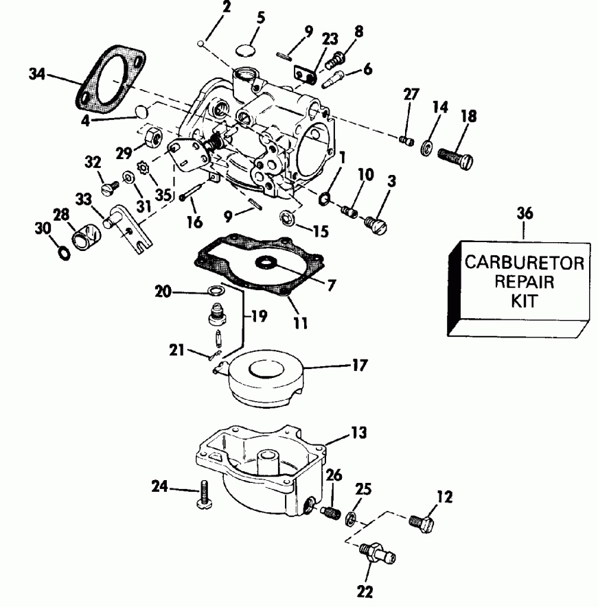 ��������� ����� Evinrude E45RCESR 1990  - 55 Model 20 In. And 22.5 In. Transom Models