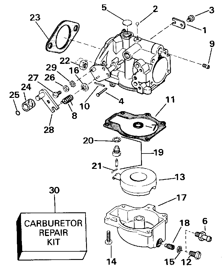 ��������� �������� ����� EVINRUDE E45RCESR 1990  - All 45 Models - All 45 Models