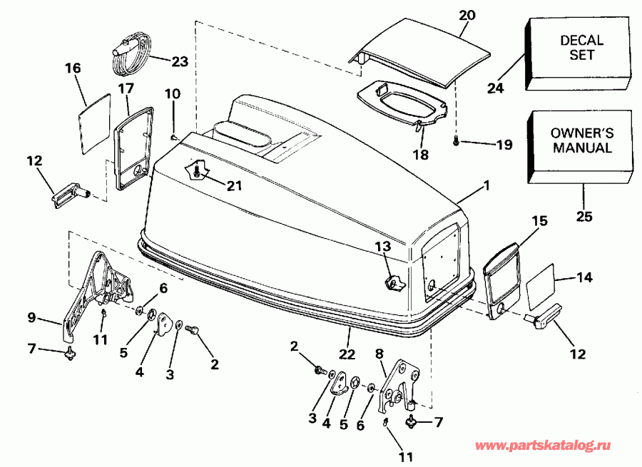 ��������� ����� Evinrude E45RCESR 1990  - Evinrude Electric Start Models / Evinrude Electric Start Models