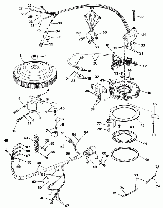   Evinrude E45WMLESR 1990  - nition