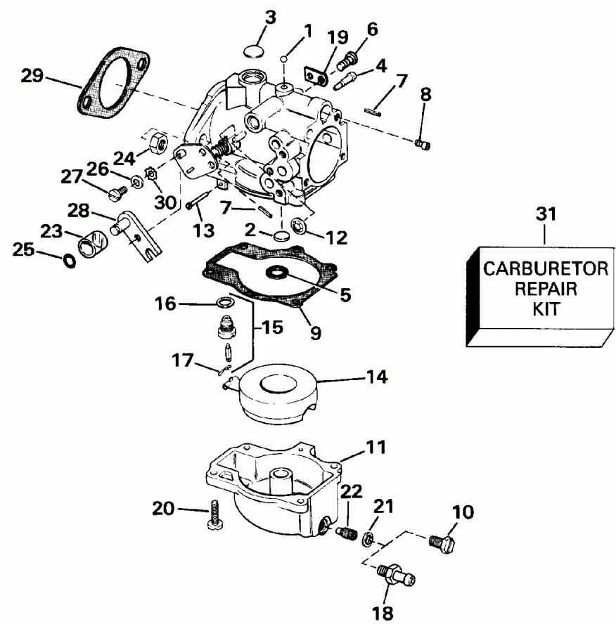     E55RWLESR 1990  - 55 Model 15  Transom Models / 55 Model 15 In. Transom Models