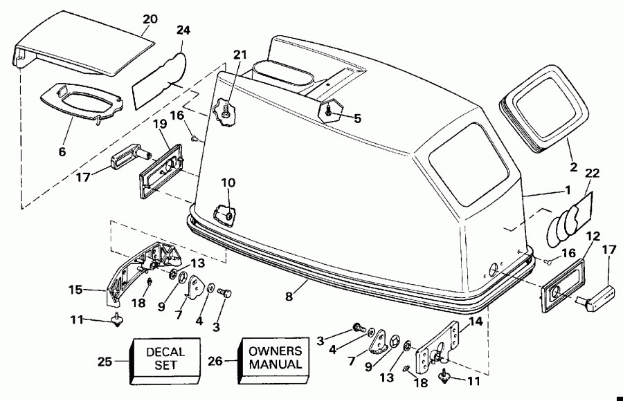 �������� ��������� ����� Evinrude E55RWLESR 1990  - Evinrude Rope Start Only - Evinrude ���� Start Only