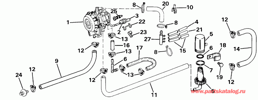  Evinrude E55RWLESR 1990  - o2 Pump / o2 �����