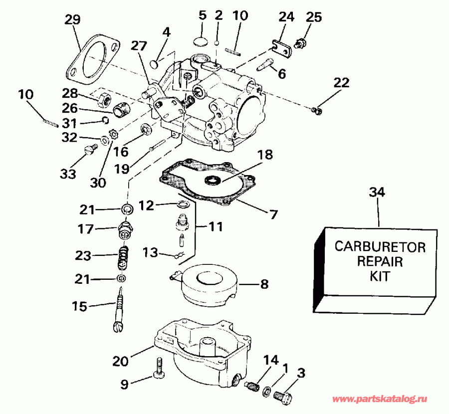 �������� ��������� ����� ������� E60ELESM 1990  - rburetor / rburetor